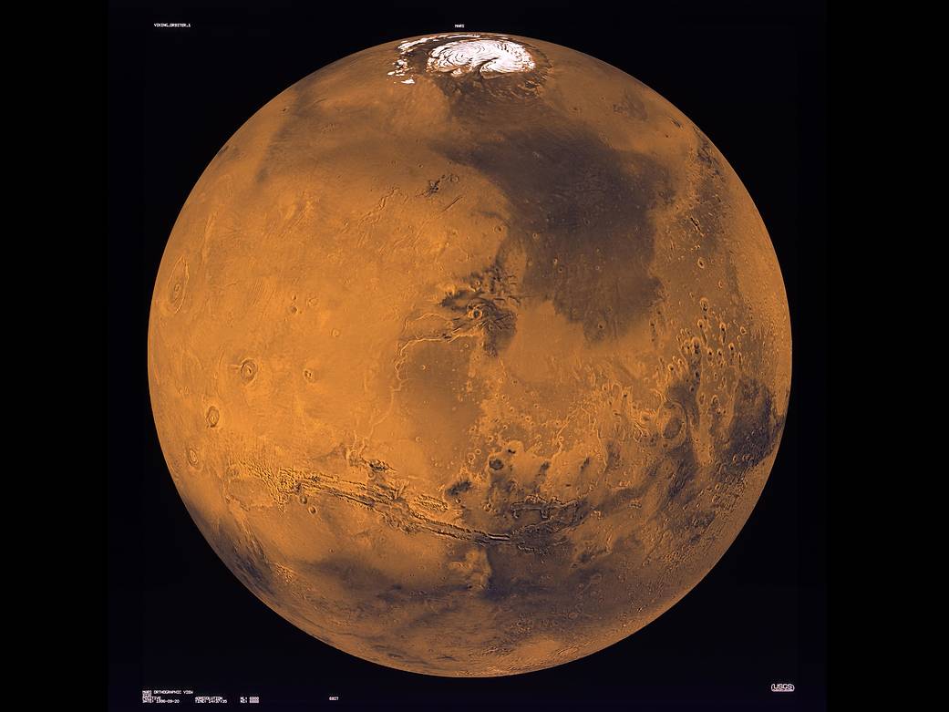 Viking 1 Composite Image of Mars, mission June 1976